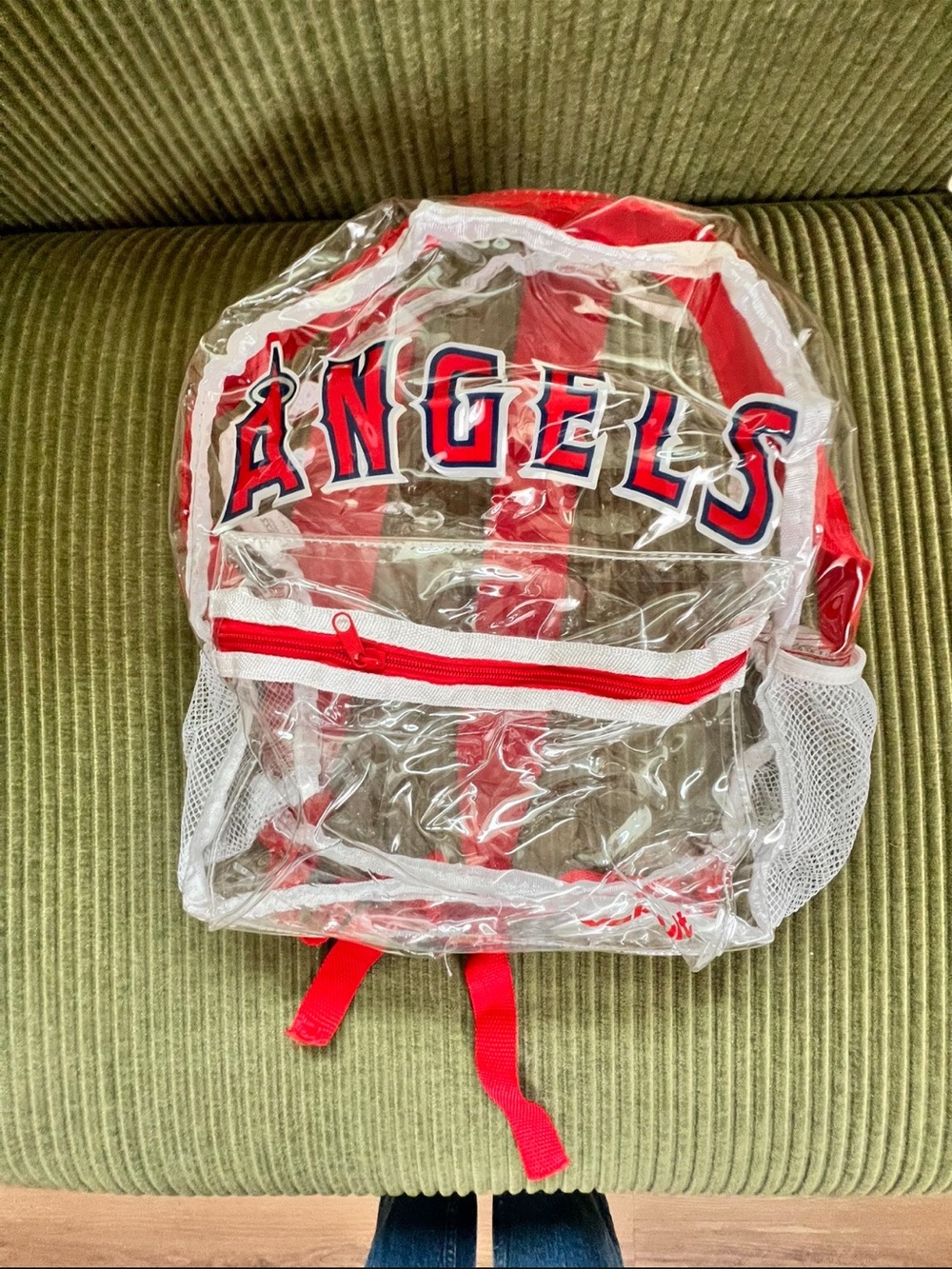 Angels Clear Red Trim Backpack